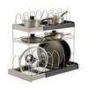7 Grid Pot Holder Rack Expandable Storage Rack for Pots and Pans Space-saving Cabinet Rack Kitchen Tray Storage Rack
