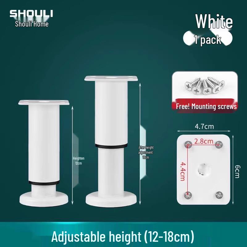 Adjustable Furniture Sofa Legs - Extendable Support Feet for Coffee Tables, Cabinets, Beds, and TV Stands with Height Adjustment.