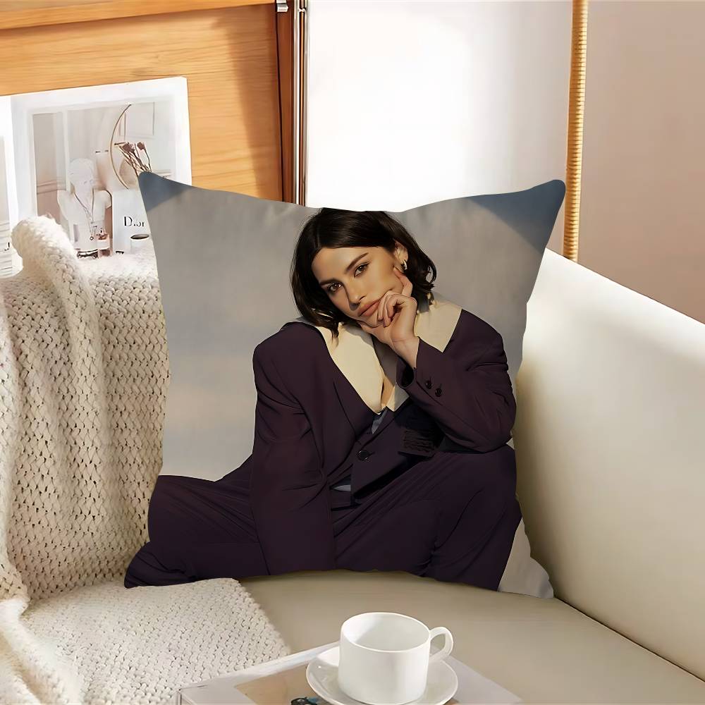 Singer Gracie-E Abrams-S Pillow Case Removable Washable Cushion Cover – All-Season Soft Linen