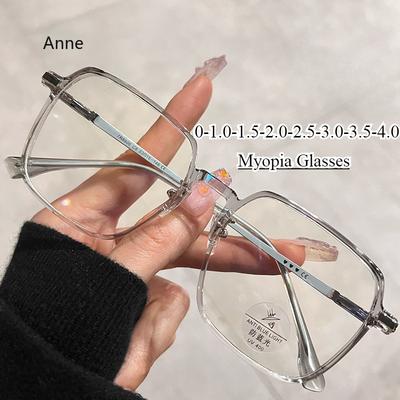 Large Sizes Finished Myopia Glasses Fashionableabley Anti-reflective Optical-grade Computer Use Minus Eyewear Unisex Nearsighted Diopters 0 To -4.0