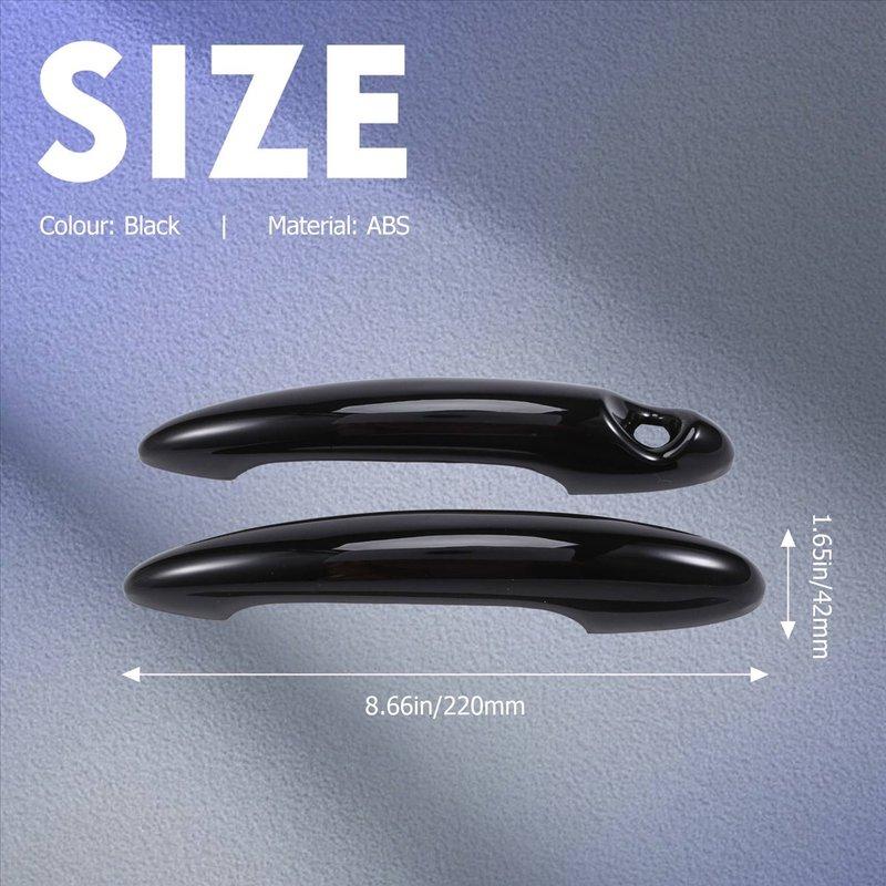 DT08 2 Pcs ABS Black Door Handle Cover for MINI Cooper S R50 R53 R56