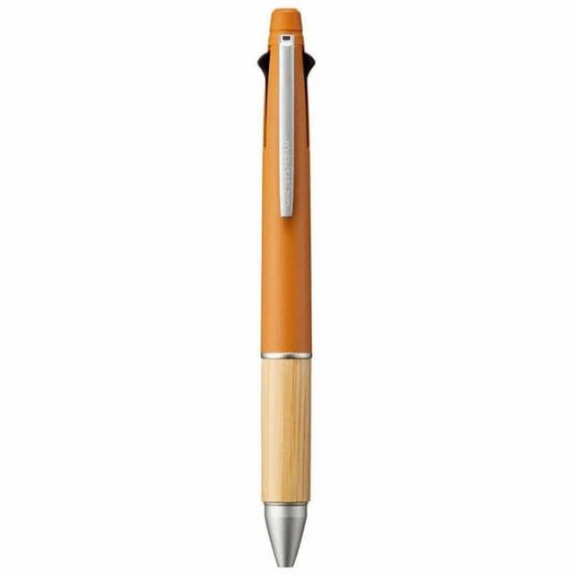 Limited Edition Jetstream BAMBOO MSXE52 4&1 0.5mm Multi-Function Pen, (Sun Orange)