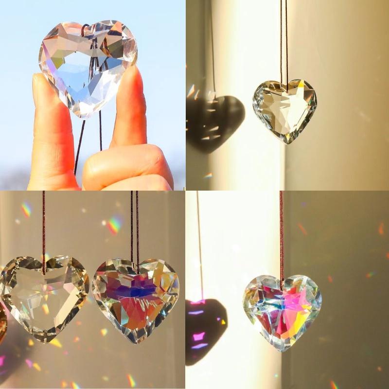 Stunning Heart-shaped Crystal Sun Catcher Perfect For Graduation Housewarming Or Any Festive Occasion