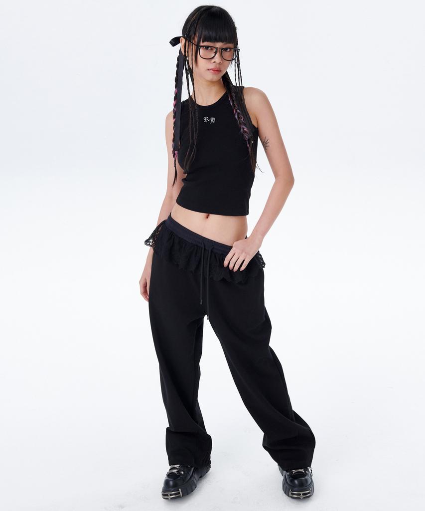 Leoninghai Lace Sweatpants [Black]