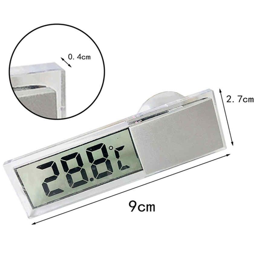 Hållbar digital LCD-skärm för bil Elektronisk klocka/termometer med utsmyckningar för automatiska bilar