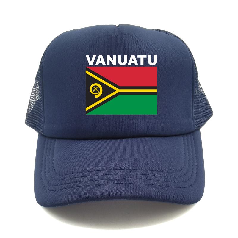 Vanuatu Trucker Cap Summer Unisex Cool Country Flag Hat Baseball Caps Unisex Outdoor Mesh Net Caps
