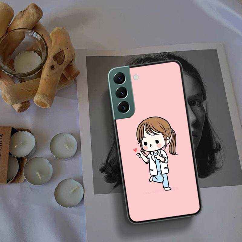

Телефон с рисунком врача и медсестры для Samsung Galaxy S20 FE S21 Plus S22 S23 S24 Ultra, чехол S10 S10E S9 S8 S7, кремниевый край Samsung S8 Plus