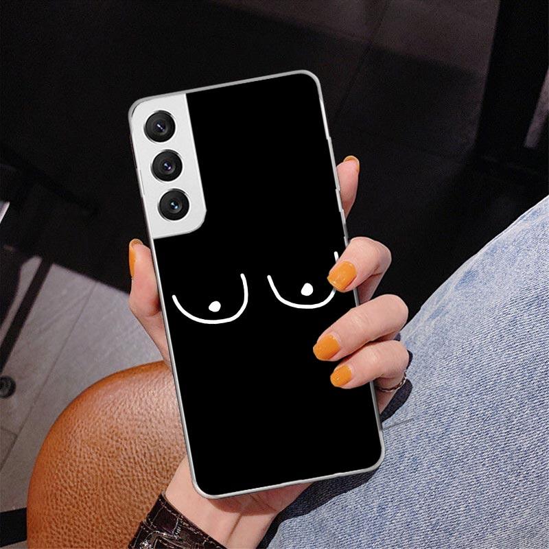 Boobs Art Print Phone Case For Samsung Galaxy S24 S25 Edge S26 Ultra S23 S22 S21 Plus S20 FE + Personalized Print Cover Galaxy S