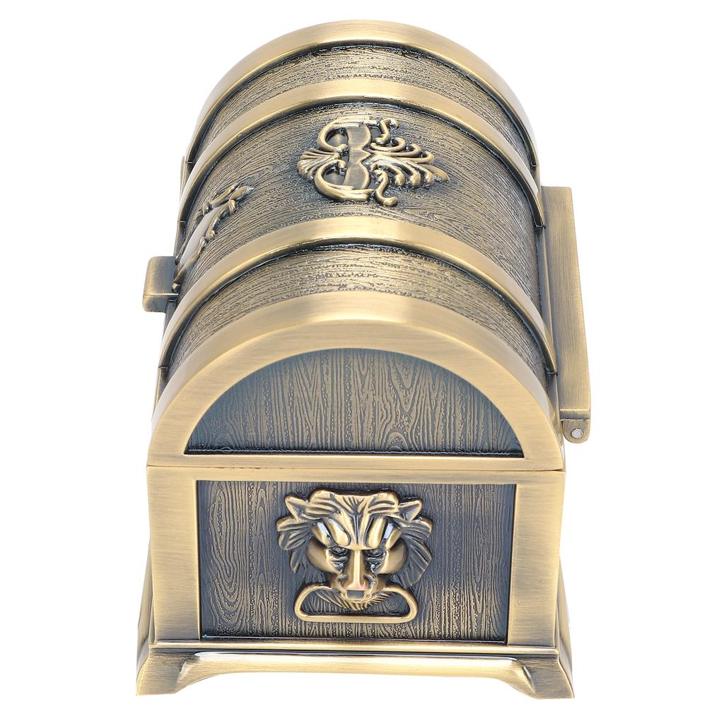 Úložný box Klasický obdélníkový Vintage kovový šperkovnice pro ženy Dívky Doplňky Náušnice Náhrdelník Kolekce