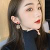 925 Silver Needle Happy Earrings Women's New Year Red Earrings Retro Autumn and Winter Personality Temperament Versatile Earrings