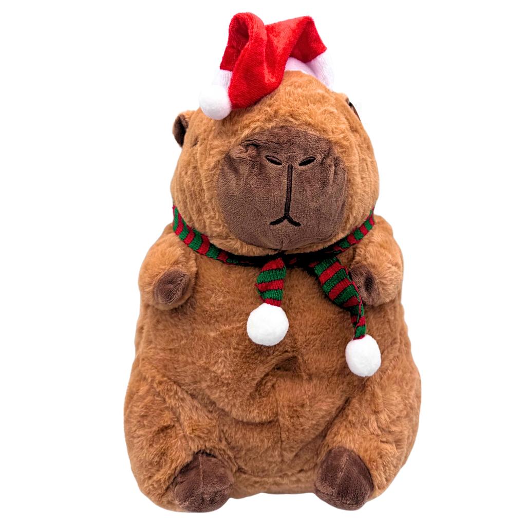 Maskotka Kapibara Zimowa Z Szalikiem Świąteczna Zabawka Pluszowa Duża 30 Cm
