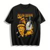 Pizza Cutter Terror Funny Pizza Graphic Print T-Shirt Pure Cotton T-shirt