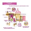Mattel Disney Princess Belle and the Castle (Stackable Castle Series! Mini Doll) [Dress-up Doll, Castle] [House and Accessories Included] [Ages 3+] [G