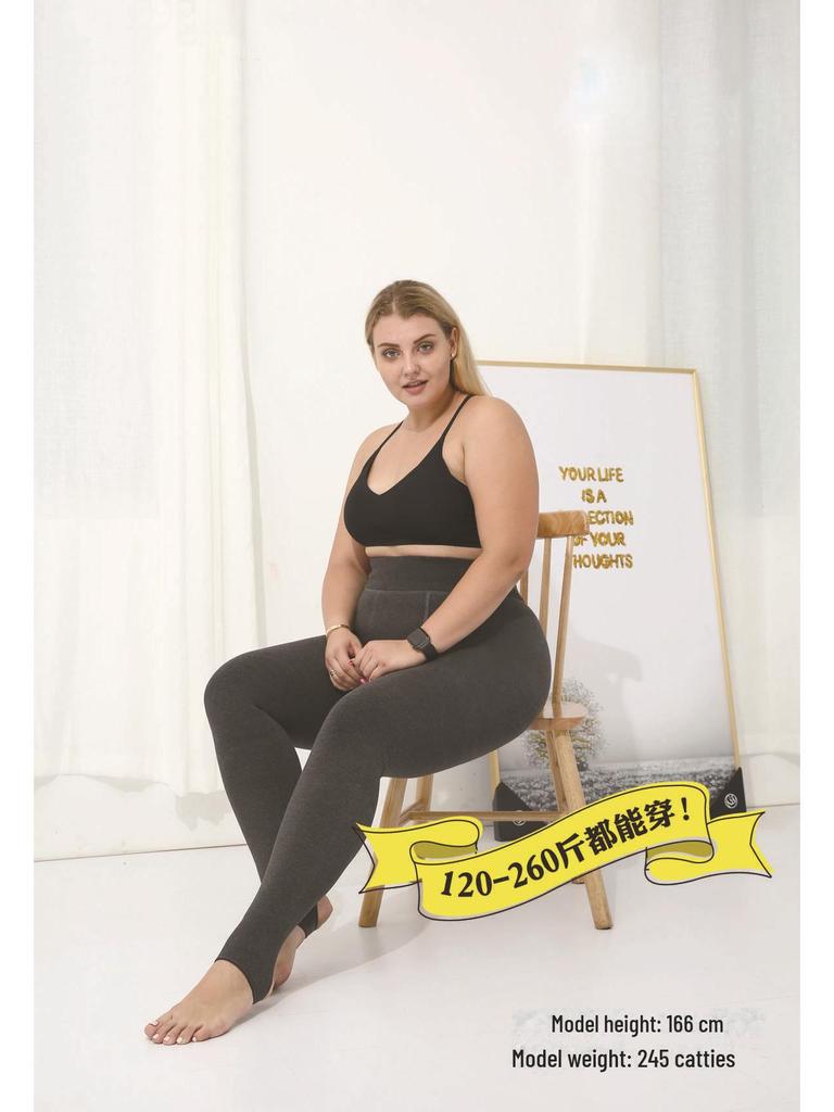 Women's Extra Thick Cotton Cashmere Winter Leggings - Plus Size, Warm One-Piece Pants for Northeast, European, and American Markets