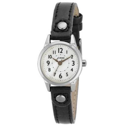 Asse J AL1312-BK (Orologio da donna alla moda J-axis LS al quarzo con cinturino in pelle, sole nero, fiamma) Orologio rotondo