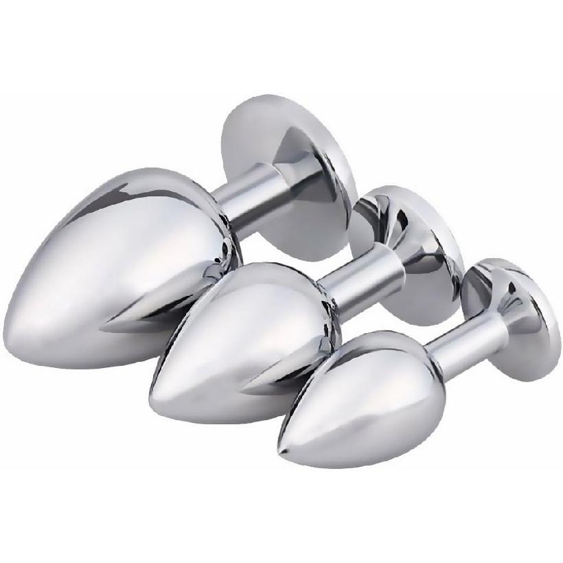 Akstore 3 Luxury jewelry design fetish butt plug(Pink)