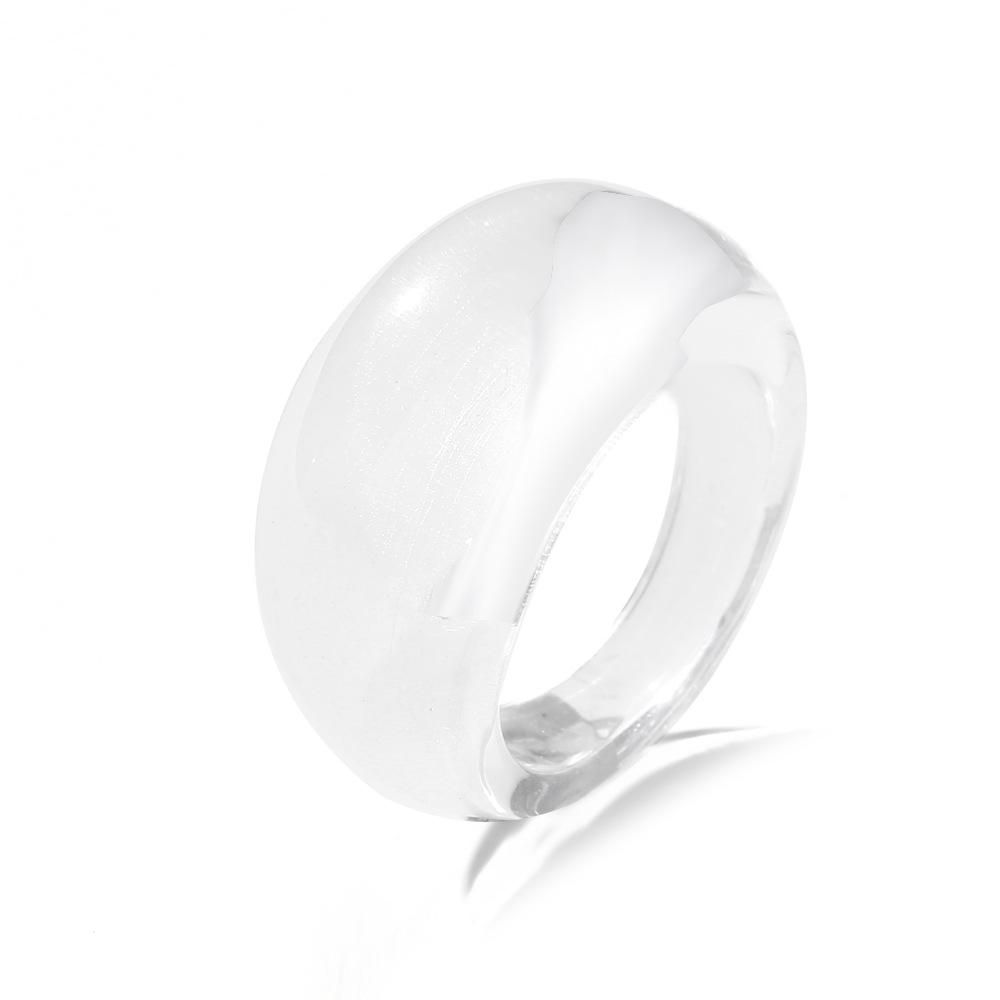 High-End Geometric Freshwater Pearl & Resin Ring - Light Luxury Style for Women