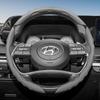 Adatto per Coprivolante Hyundai con Design Sportivo Ondulato, Pelle Traspirante, Segmentato Antiscivolo, Copertura Protettiva Assorbi Sudore per I30