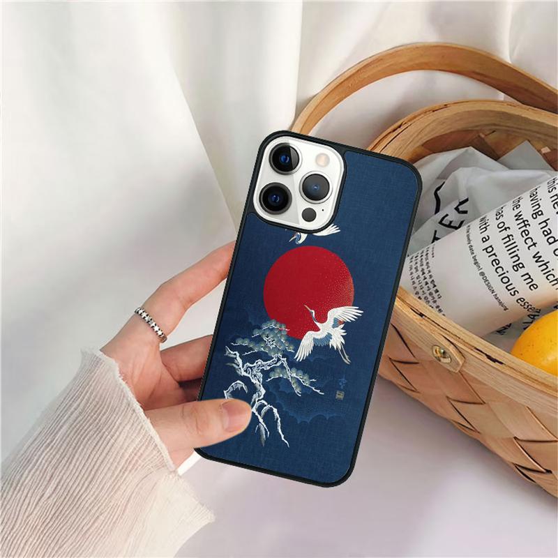 

Чехол для телефона с изображением Красноголового журавля для iPhone 17 Air 16 15 14 11 12 13 Pro MAX Plus coque Защитный корпус iPhone 11pro max