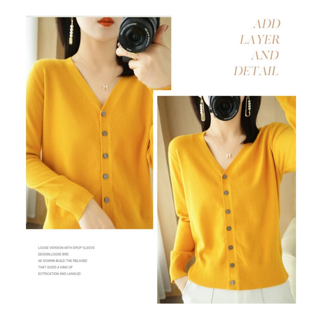 Autumn and Winter Cardigans, Women's Loose Plus Size Knitwear, Women's Tops, Long Sleeved Women's Sweaters