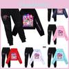 Hunters Demon Kpop Pattern Print Kids Hoodie Pants Set Fashion Clothing Gift