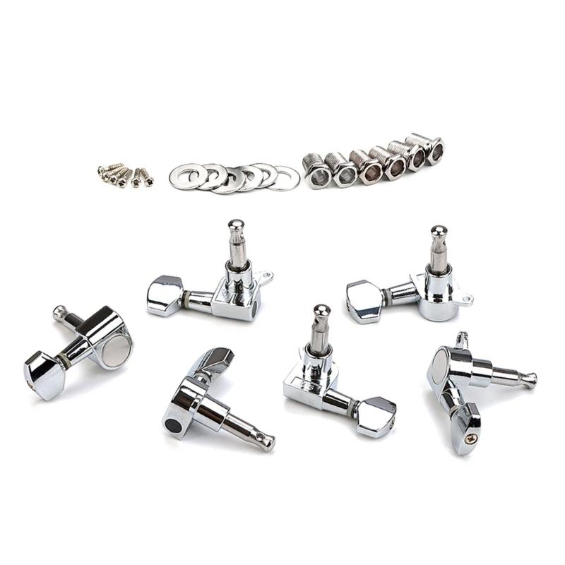 Guitar Lock String Tuners 3R3L Guitar Locking Tuning Key Pegs Guitar Machine Head Replacement Parts for Electric Guitar