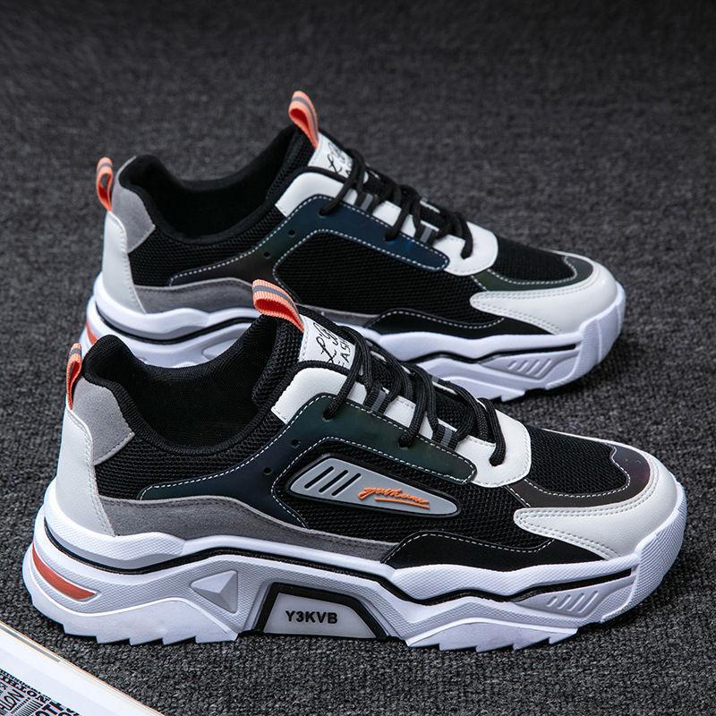 

Men s shoes 2024 new summer breathable versatile mesh sports leisure youth height increase dad ins trendy shoes 44