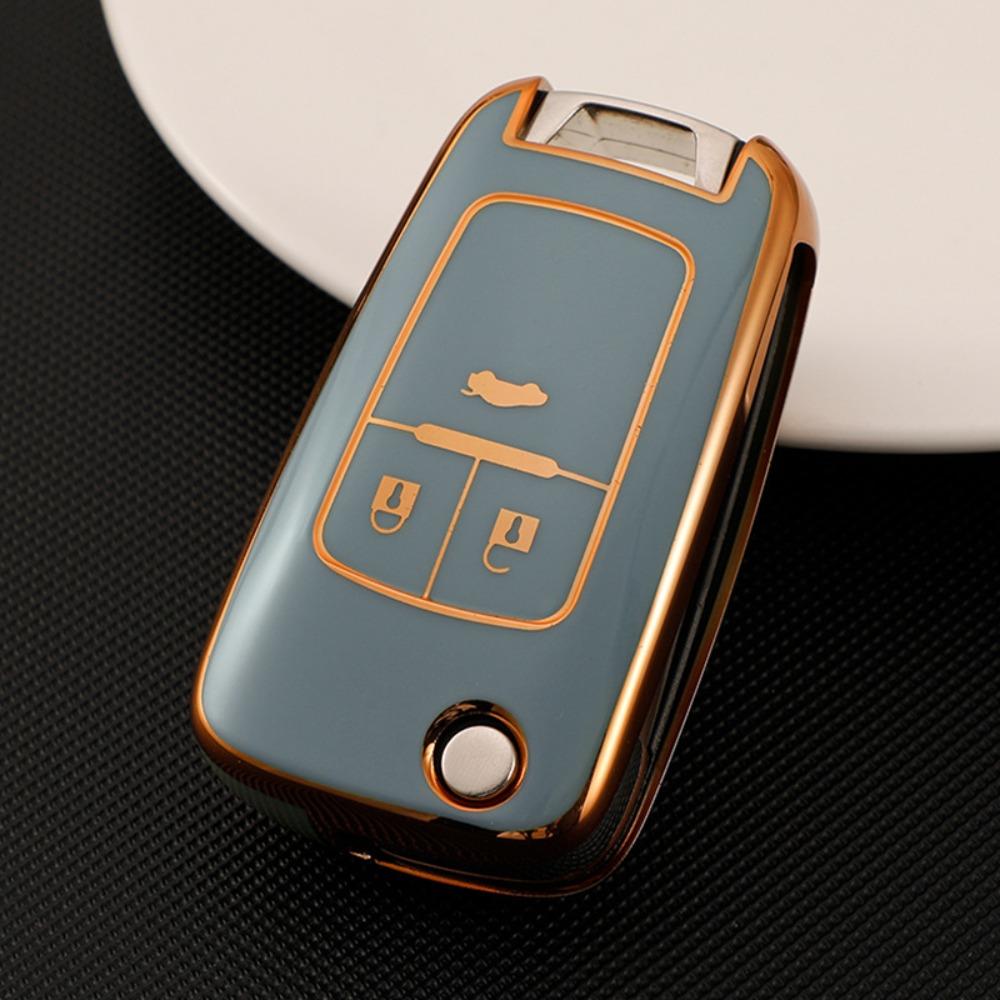 Car Key Case for Chevy Cruze Malibu Equinox Trax Buick Regal Encore Opel Astra Universal Leather Key Holder