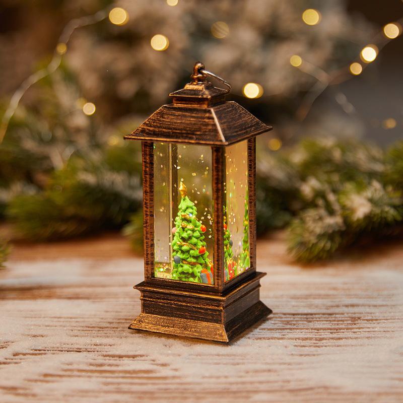 Christmas Telephone Booth Candle Lamp: Luminous Night Light Ornaments