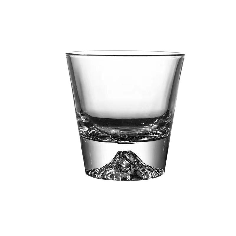 Japanese Style Mount Fuji Glass Cup Snow Mountain Cup Snowflake Pattern Cocktail Glass Exquisite Foreign Wine Glass 201-300ml