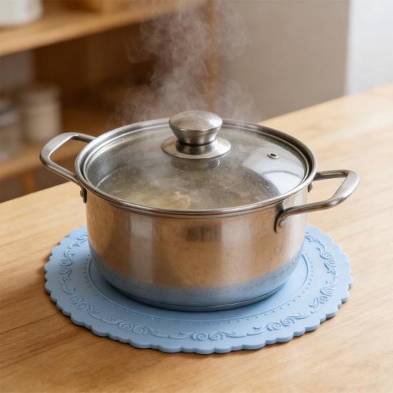 Porta-copos Isolado Silicone Oval Antiderrapante Resistente ao Calor Jogo Americano Design Superior Antirrugas Decorativo de Cozinha Tapete Antiderrapante