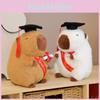 Capybara Graduation Plush Toy With Doctoral Hat Pp Cotton Stuffed Animal Gift For Students Graduates