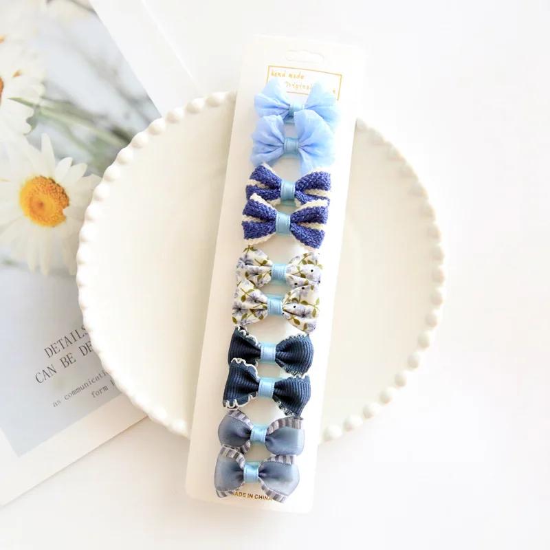 10Pcs/Set Baby Hair Clips Baby Headband Accessories Cross Kid Hair Clip Cotton Girl Hair Clip Baby Barrettes Hair Accessories