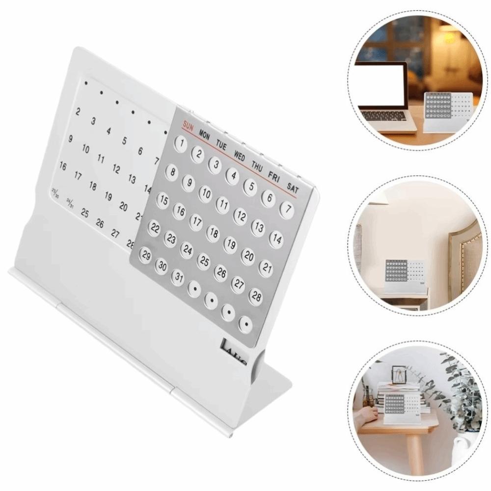 Manual Setting Desk Calendar Mini Standing Monthly Desktop Calendar  Workspace