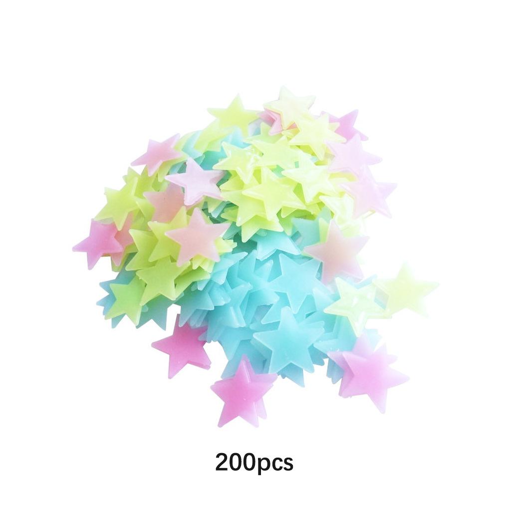 200x Stick And Stay Glow In Dark Star Stickers For Wonderful Starry Sky Glow In Dark Stickers