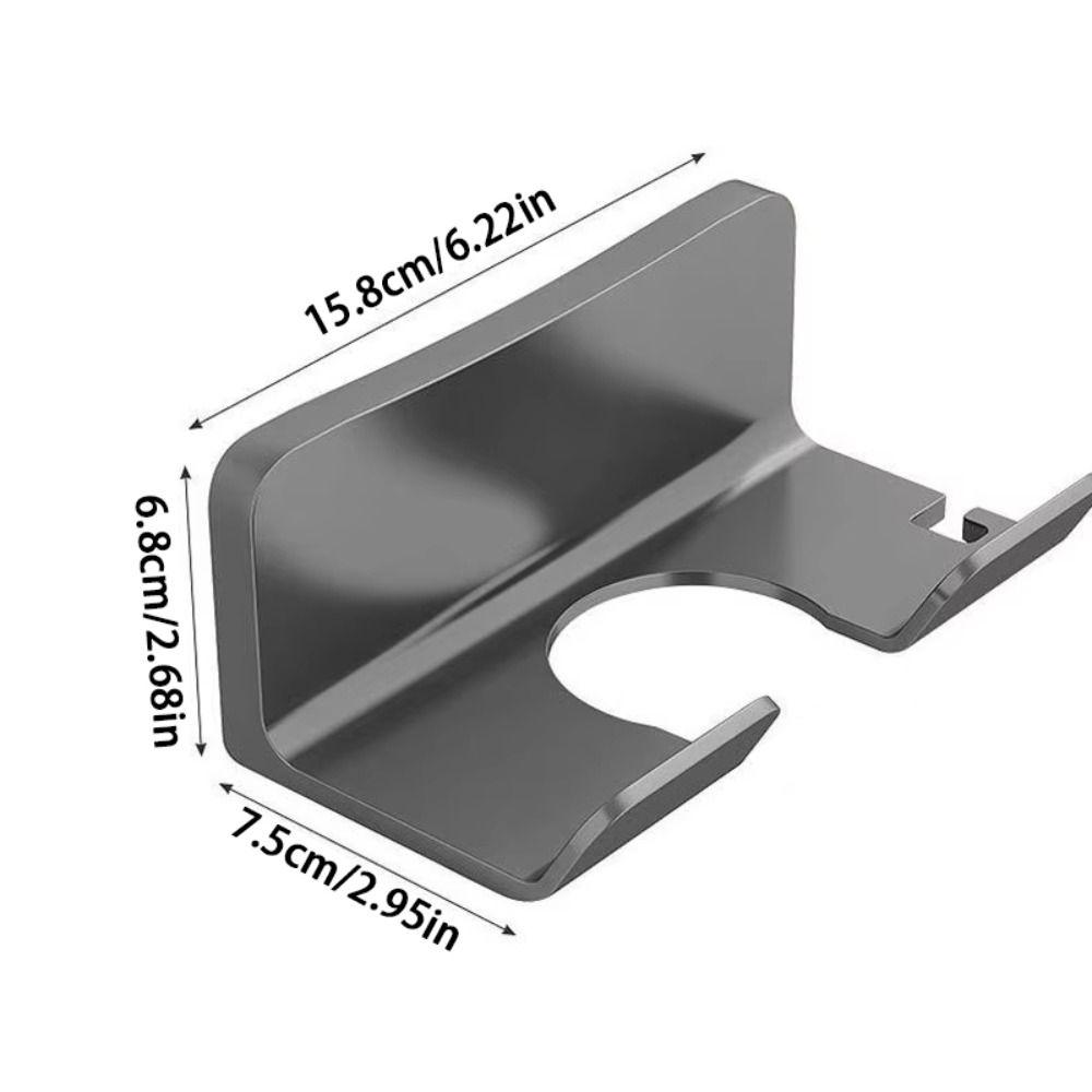 Portable Wall Mounted Hair Dryer Holder Self-adhesive Universal Hair Dryer Rack Non Perforated Bathroom Storage Rack
