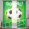 Fußball Fußballplatz Design Grün Tüll Sheer Fenster Vorhänge Für Wohnzimmer Das Schlafzimmer Moderne Voile Organza Vorhänge Vorhänge