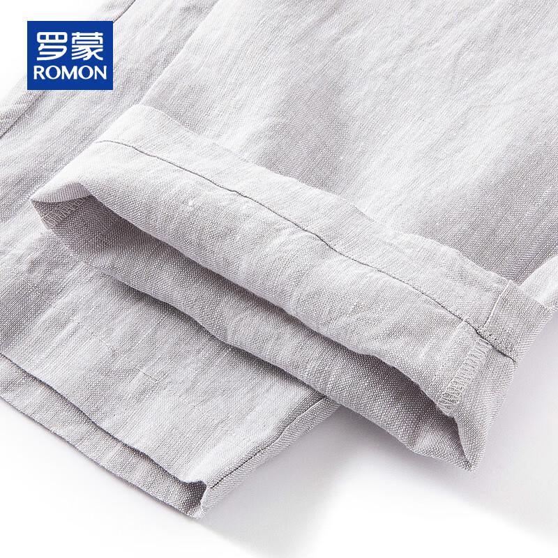 ROMON Men's 100% Linen Casual Pants