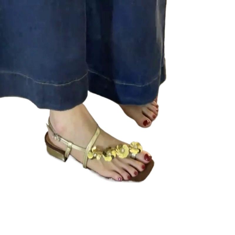 Fashion New Style Popular Women's Clip Toe Herringbone Sandals Women Summer Outer Fashion Flat Beach Roman Women's Sandals Zapatos Mujer