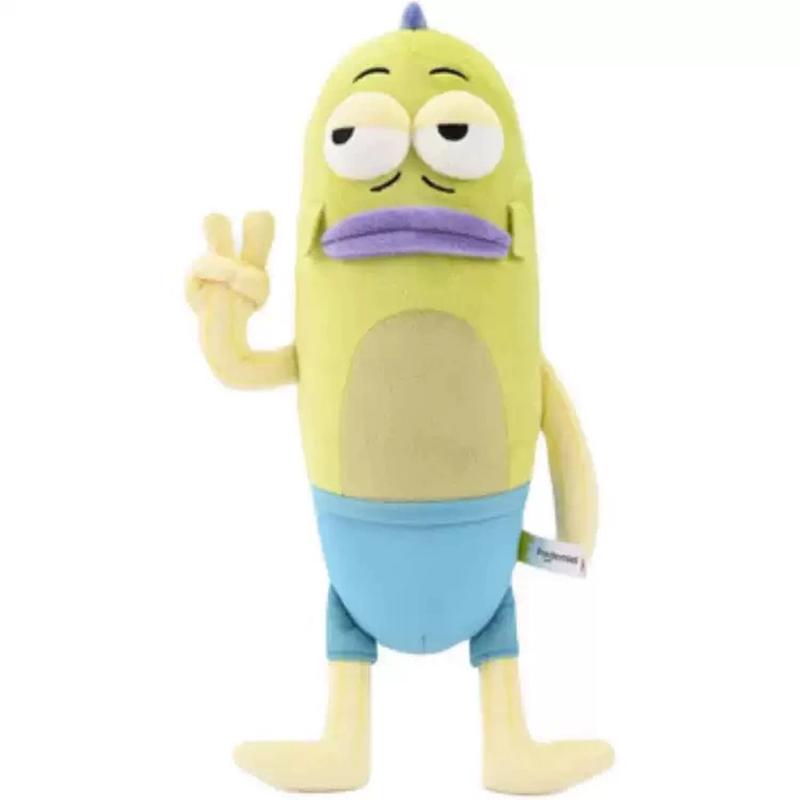 Spongebob Style Passerby Fish Plush Doll Bikini Bottom Resident Soft Stuffed Toy Funny Home Decor Collectible