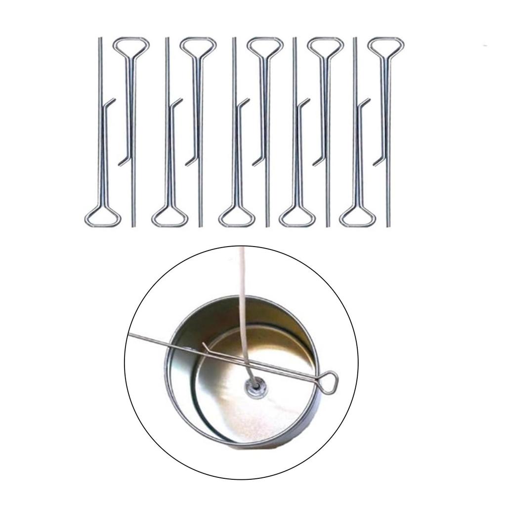 10Pcs Candle Wick Holders, Metal 11cm Wick Stabiliser, Wick Clips, Candle Wick Centering Devices for Candle Making Supplies
