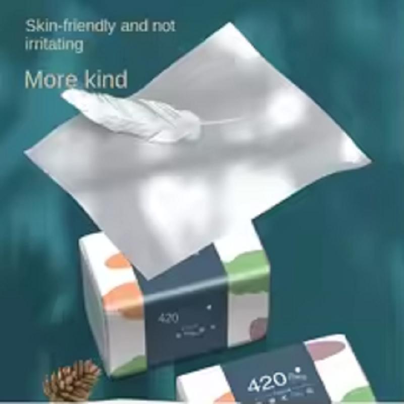 1-12 Stück Großhandel Umweltfreundlich Tragbar Ohne Fluoreszenz Jungfräuliches Holzzellstoff-Taschentuch Weich Bequem 5-lagig Gesichtstuchpapier