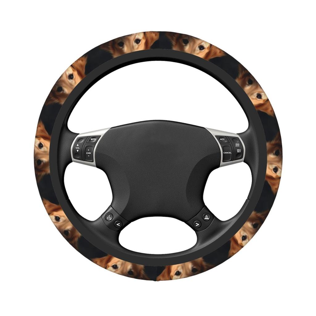 Golden Retriever Lenkradbezug für Männer Frauen Elastischer Elastischer Auto Radbezug Rutschfest