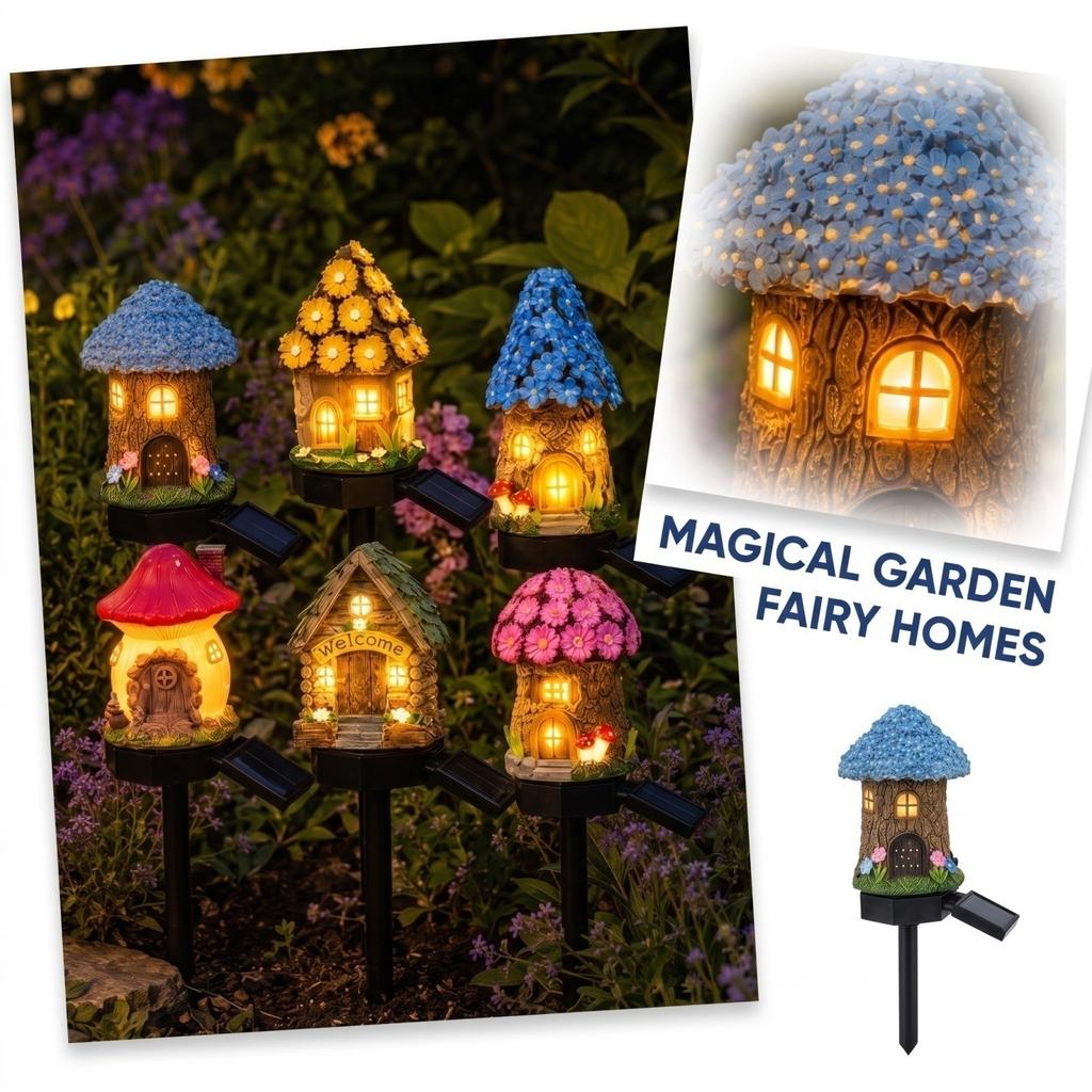 Resin House Stake Light, Lights for Garden Decoration