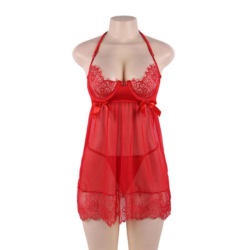 

Большой размер сексуальный стальной поднос подтяжки ночная рубашка желание 5XL(INTL.3XL-4XL)