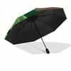 1pc Hummingbird Tropical Automatic Open/close, Heavy-Duty Iron Frame & 8-Rib Structure, Compact Folding Umbrella for Women/Men, All-Season Travel, Hal