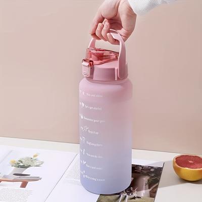 Láhev na vodu 2 litry Zůstaňte hydratovaní Motivovaní Nepropustná Plastová Sportovní Láhev Časy Připomínky Sporty Outdoor Fitness Kancelář Indoor