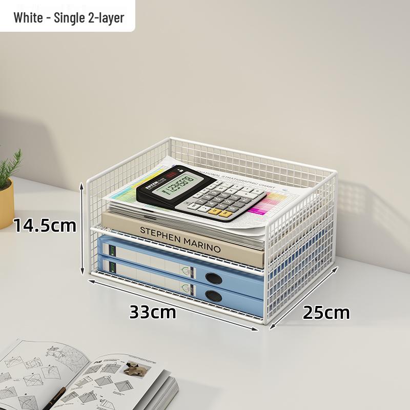 Multi-layer Desktop File & Bookshelf Organizer