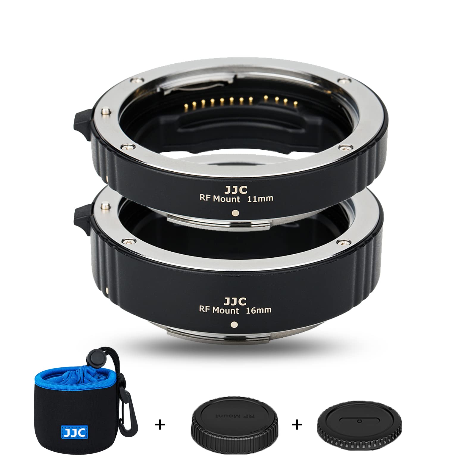 

JJC Digital Ring Set for Canon RF Includes Extension Tubes for Canon EOS R5 Mark and Ra Includes Body Cap and Rear Lens Cap Close-Up Cameras,