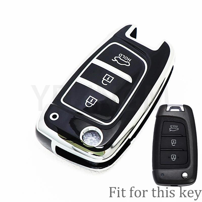 For Hyundai Sonata Santafe Verna Tucson Celesta Accent Creta Kona Elantra Solaris I30 I35 I40 Ix35 Tpu Car Remote Key Cover Case